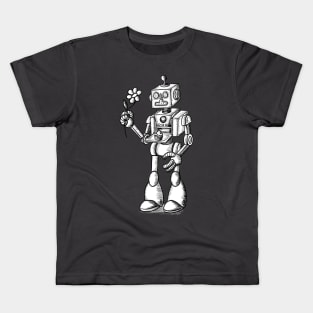 Retro robot drawing Kids T-Shirt